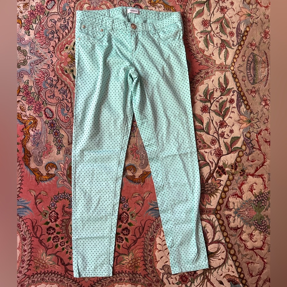 Versace Collection Women’s Straight Leg Size 27 Polka Dot Versace Jeans